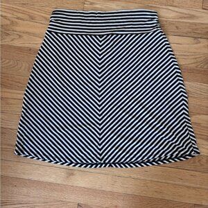 Faded Glory Black and White Striped Pencil Skirt